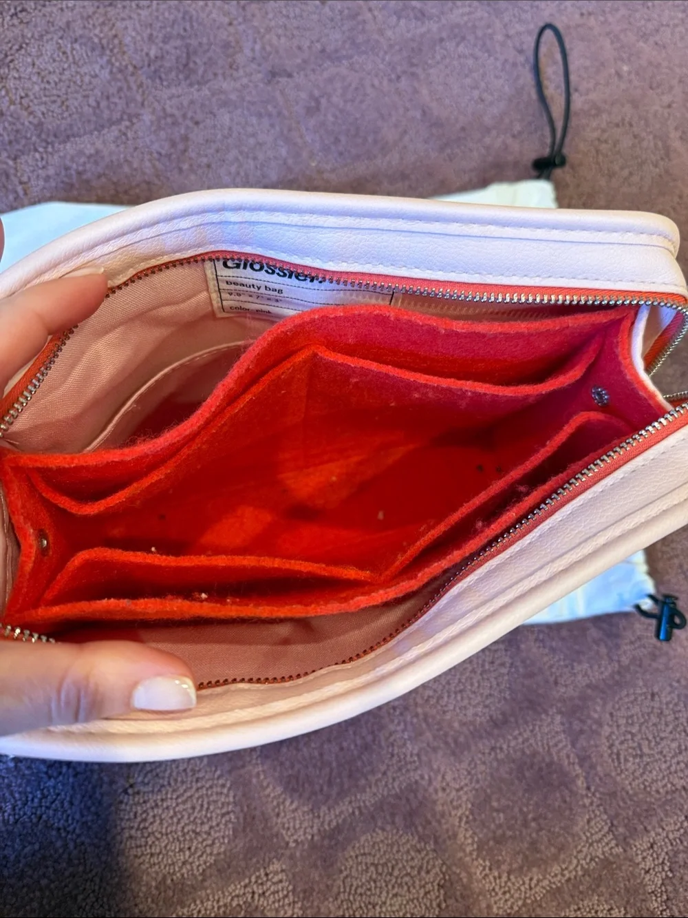 Glossier toiletry bag